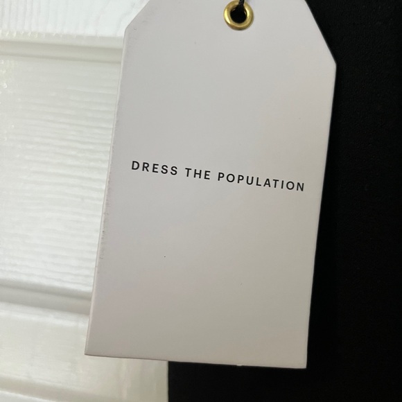 Dress the Population Black Fit & Flare Midi Dress NWT Size Small - Picture 11 of 13